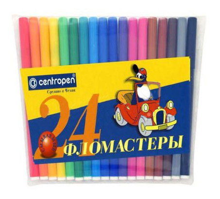 фото Фломастеры centropen пингвины 24 цвета