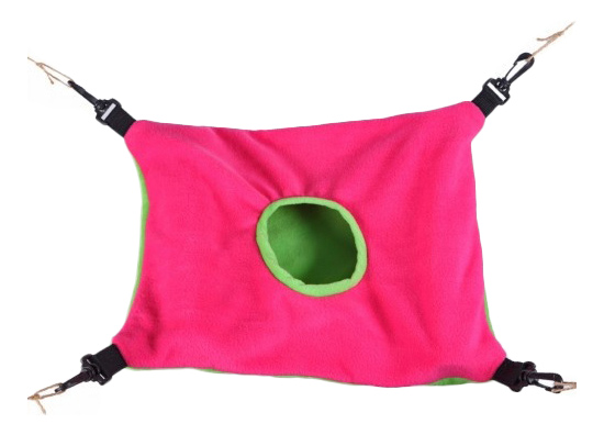 фото Гамак для хорьков osso fashion флис 33x43см розовый, зеленый