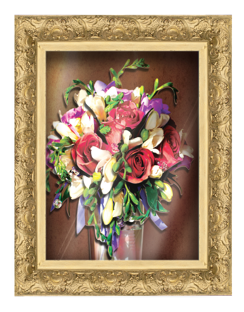 Аппликация из картона Vizzle Ваза с цветами