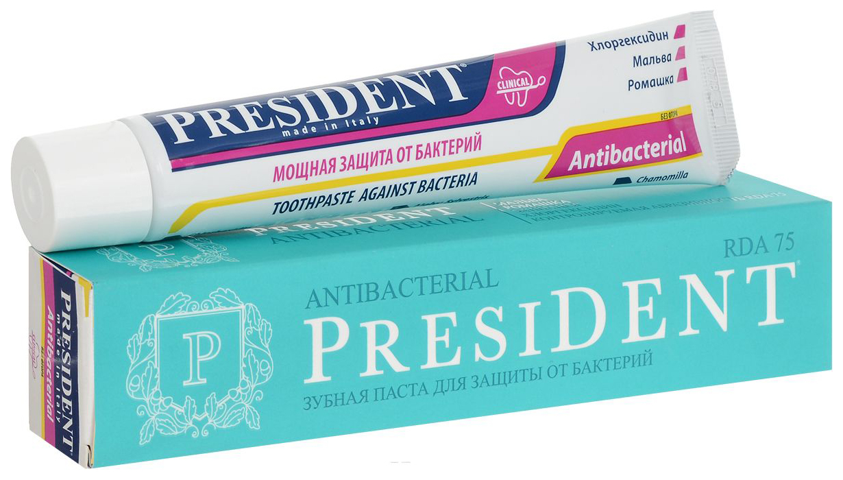 Зубная паста President Antibacterial 75 мл