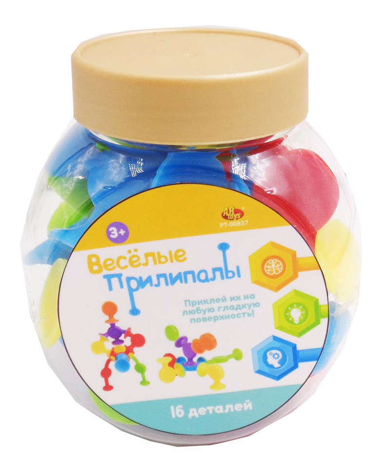 

Конструктор мягкий ABtoys Веселые прилипалы 16 деталей, Веселые прилипалы