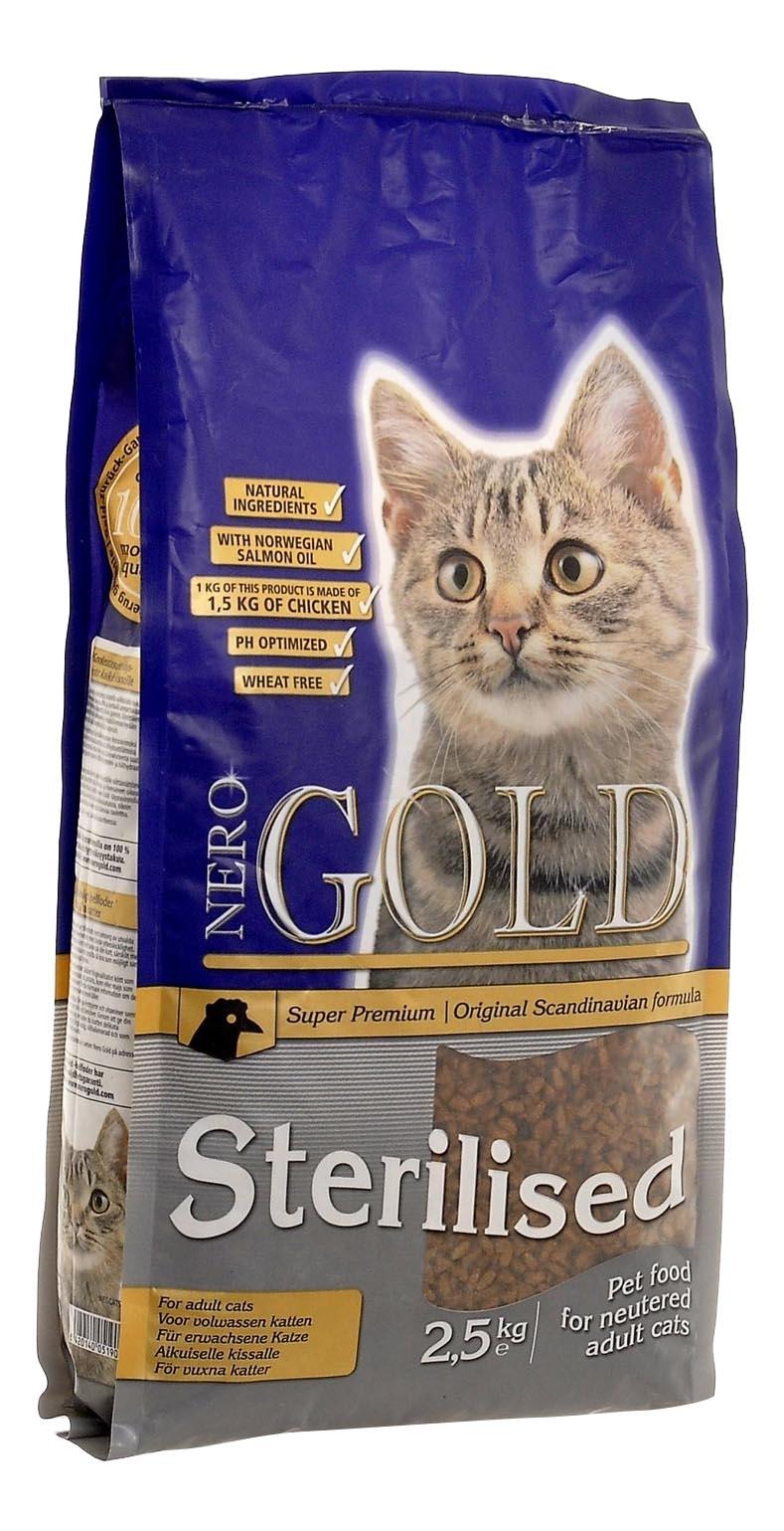 

Сухой корм для кошек NERO GOLD Super Premium, курица, 2,5кг, Super Premium Cat Sterilized