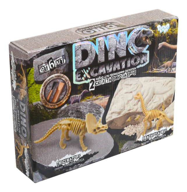 фото Игровой набор danko toys dino excavation трицератопс и брахиозавр