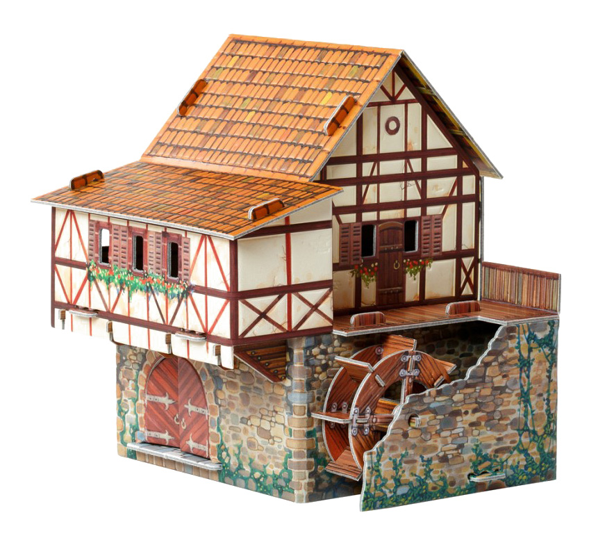 фото Модели для сборки умбум средневековый город водяная мельница