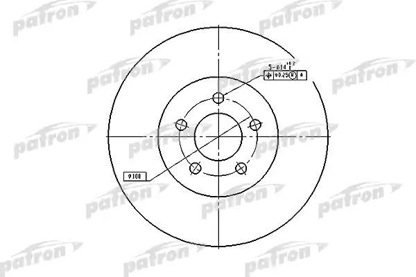 фото Тормозной диск patron pbd5381