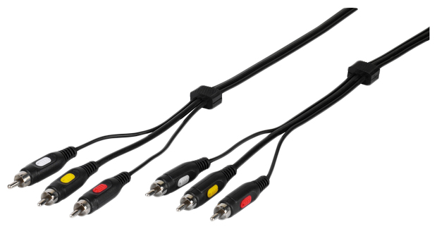 фото Кабель vivanco 3rca - 3rca 2м black (47029)