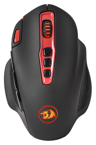 фото Беспроводная игровая мышь redragon shark black/red