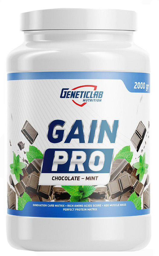 фото Гейнер geneticlab nutrition gain pro, 2000 г, chocolate-mint