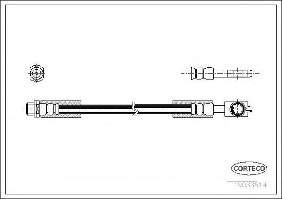 фото Шланг тормозной системы corteco 19033514