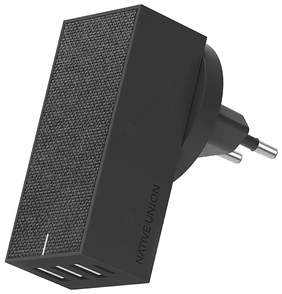 фото Сетевое зарядное устройство native union smart 4, 3 usb/1 usb type-c, 5,4 a, grey
