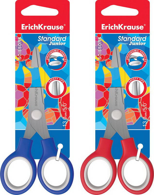 Ножницы ErichKrause® Junior, 13см (в блистере по 1 шт.)