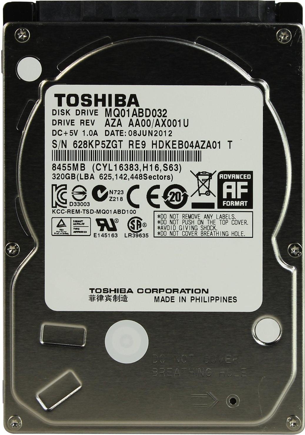 Жесткий диск Toshiba MQ 320ГБ (MQ01ABD032)