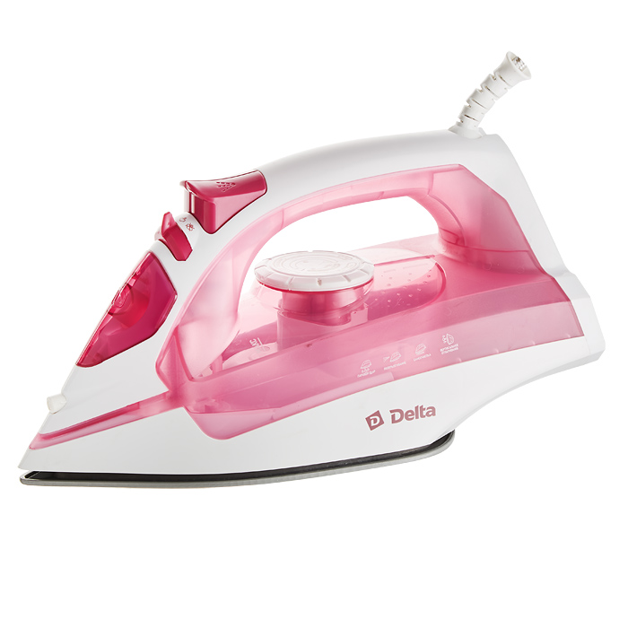 Утюг Delta DL-755 White/Pink проводной игровой блок akko 3061 pink 3061 world tour tokyo r2