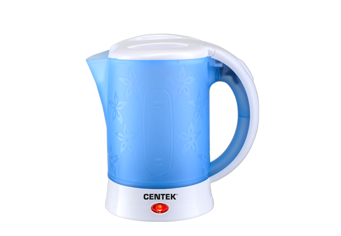 Чайник электрический Centek CT-0054 0.6 л голубой, белый чайник электрический centek ct 0054 0 6 л голубой белый