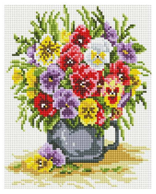 Мозаичная картина Белоснежка Цветочное счастье 419-ST-PS