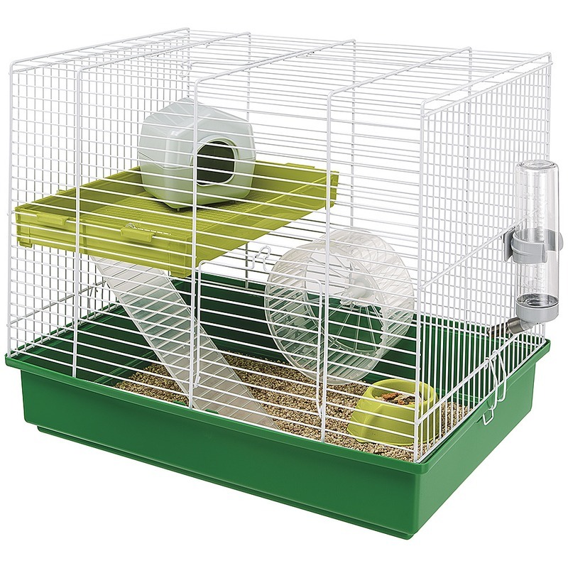 Клетка для хомяков Ferplast Hamster Duo, 46x29x37,5 см белый,  красный,  зеленый