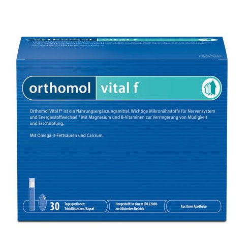 Купить Набор Ортомол Vital F бутылочка 20 мл + капсулы 800 мг 30 шт., Orthomol