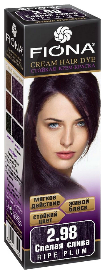 Краска для волос FIONA Cream Hair Dye 2.98 Спелая слива 50 г стойкая крем краска для волос fitocolor тон спелая вишня 115мл х 3 шт