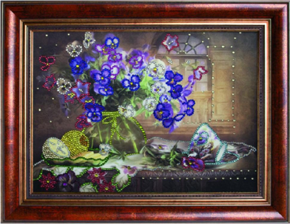 

Алмазная вышивка Преобрана Анютины глазки, 28x38 см, Анютины глазки