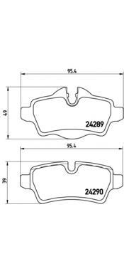 фото Комплект тормозных колодок brembo p06052