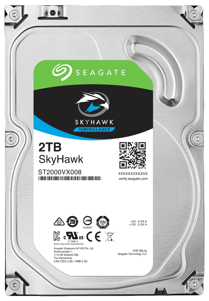 фото Внутренний жесткий диск seagate skyhawk 2tb (st2000vx008)