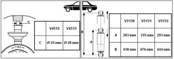 

Амортизатор подвески Monroe V2132