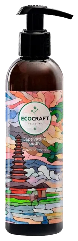 Гель для душа Ecocraft Captivating Oudh очищающий, для всех типов кожи 250 мл ecocraft крем для лица аромат дождя