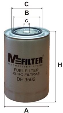 фото Фильтр топливный mfilter df 3502