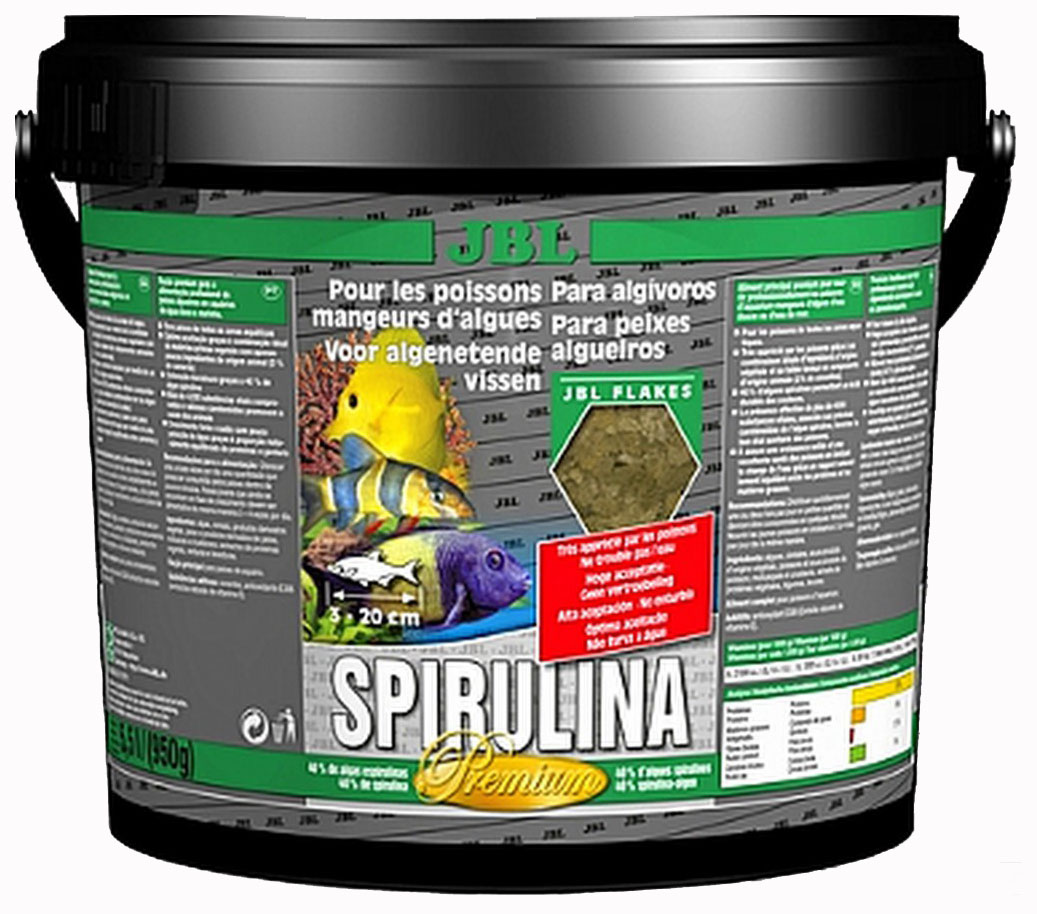 фото Корм для рыб jbl spirulina, хлопья, 5,5 л