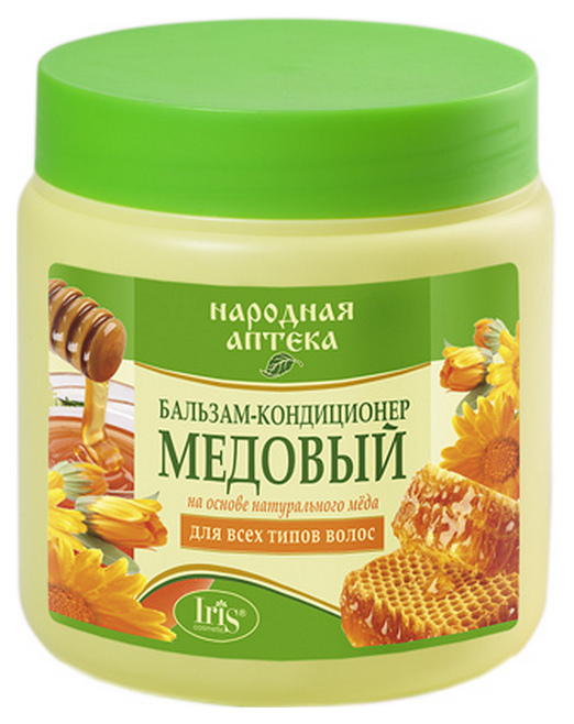 Бальзам для волос IRIS Народная аптека Медовый 500 мл народная медицина
