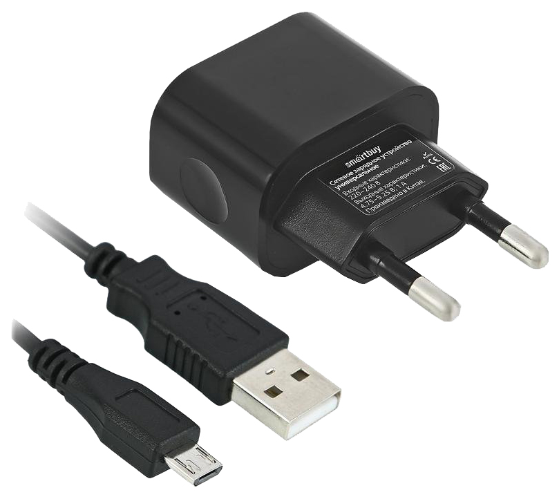 фото Сетевое зарядное устройство smartbuy nitro sbp-1001mc, 1 usb, 2,1 a, black