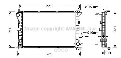 фото Радиатор охлаждения двигателя ava fd2379