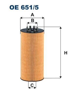 

Фильтр масляный FILTRON OE651/5