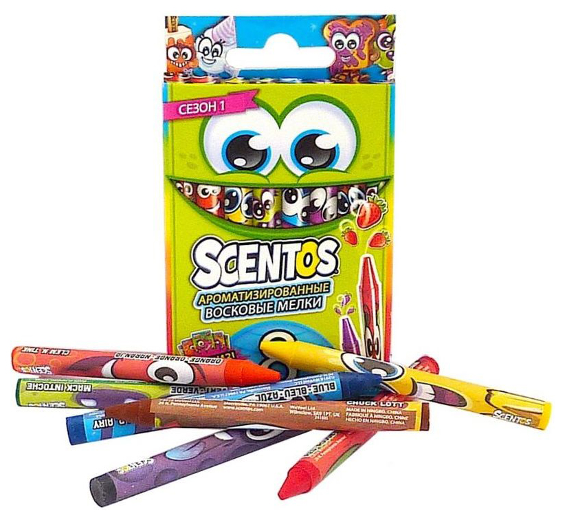 Набор ароматизированных восковых мелков Scentos Scented Crayons 40279 8 штук