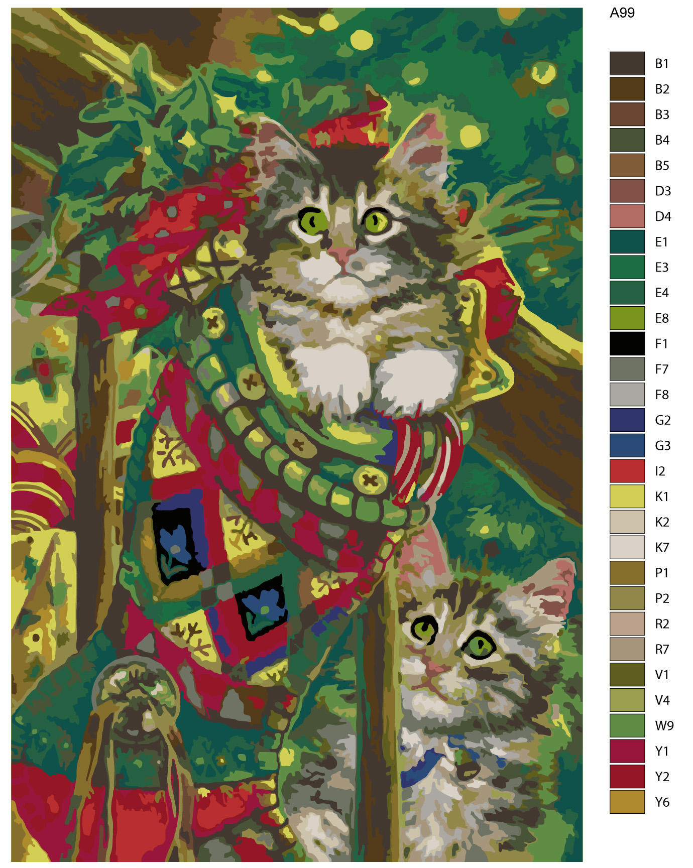 

Картина по номерам, 40 x 60, A99, A99