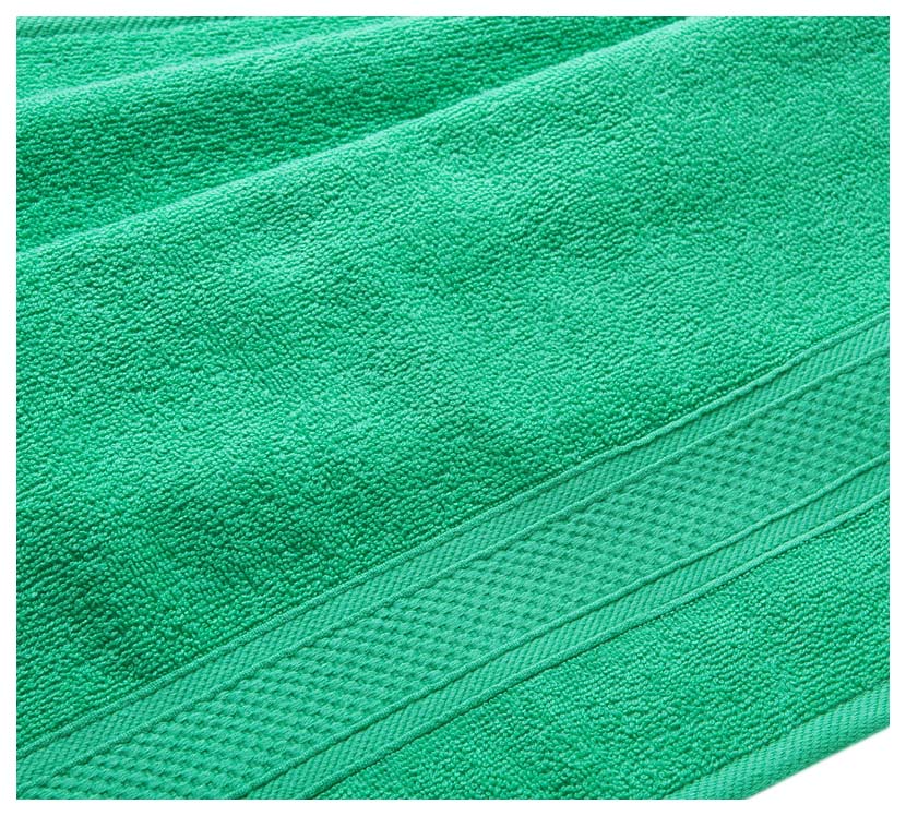 Полотенце махровое с бордюром (зеленое) 70х140