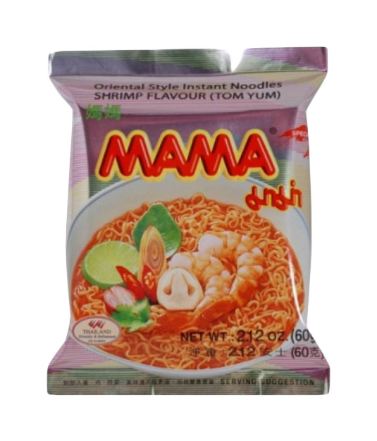 фото Лапша mama тайская быстрого приготовления со вкусом креветки том-ям 60 г