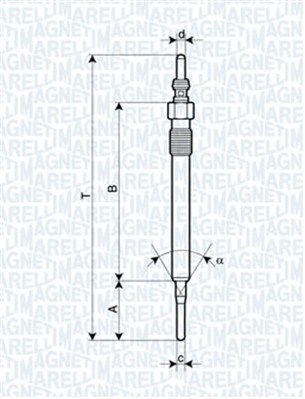 Свеча накаливания Magneti Marelli 062900061304