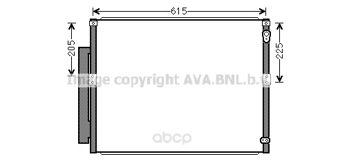 фото Радиатор охлаждения двигателя ava toa5564d