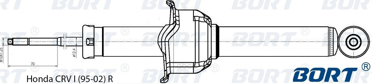 

Амортизатор подвески задний газовый BORT G41242005