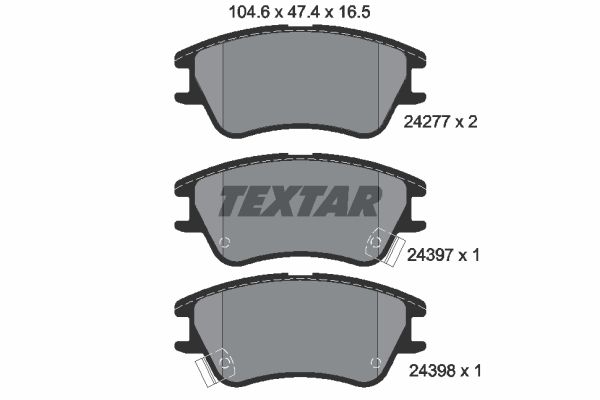 фото Комплект тормозных дисковых колодок textar 2427701