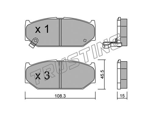 Тормозные колодки TRUSTING дисковые 9140