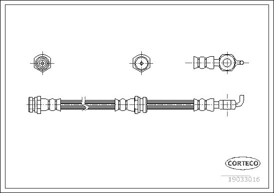 фото Шланг тормозной системы corteco 19033016