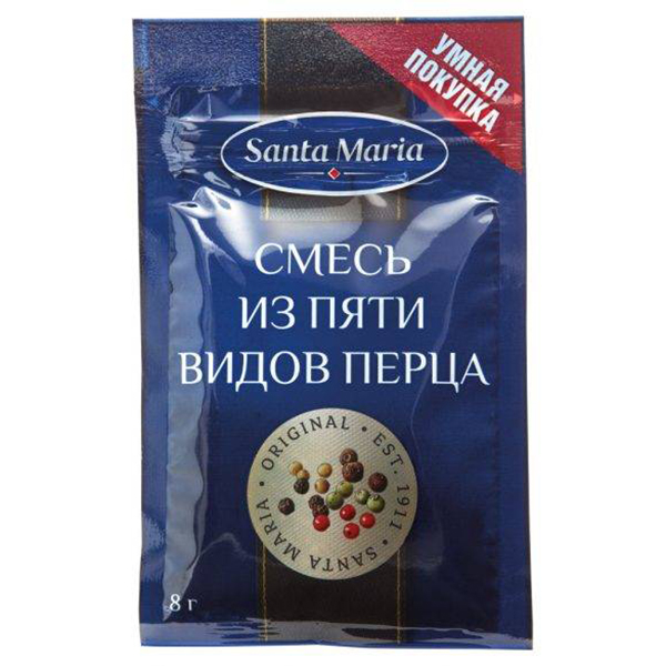 

Смесь Santa Maria из пяти видов перца 8 г