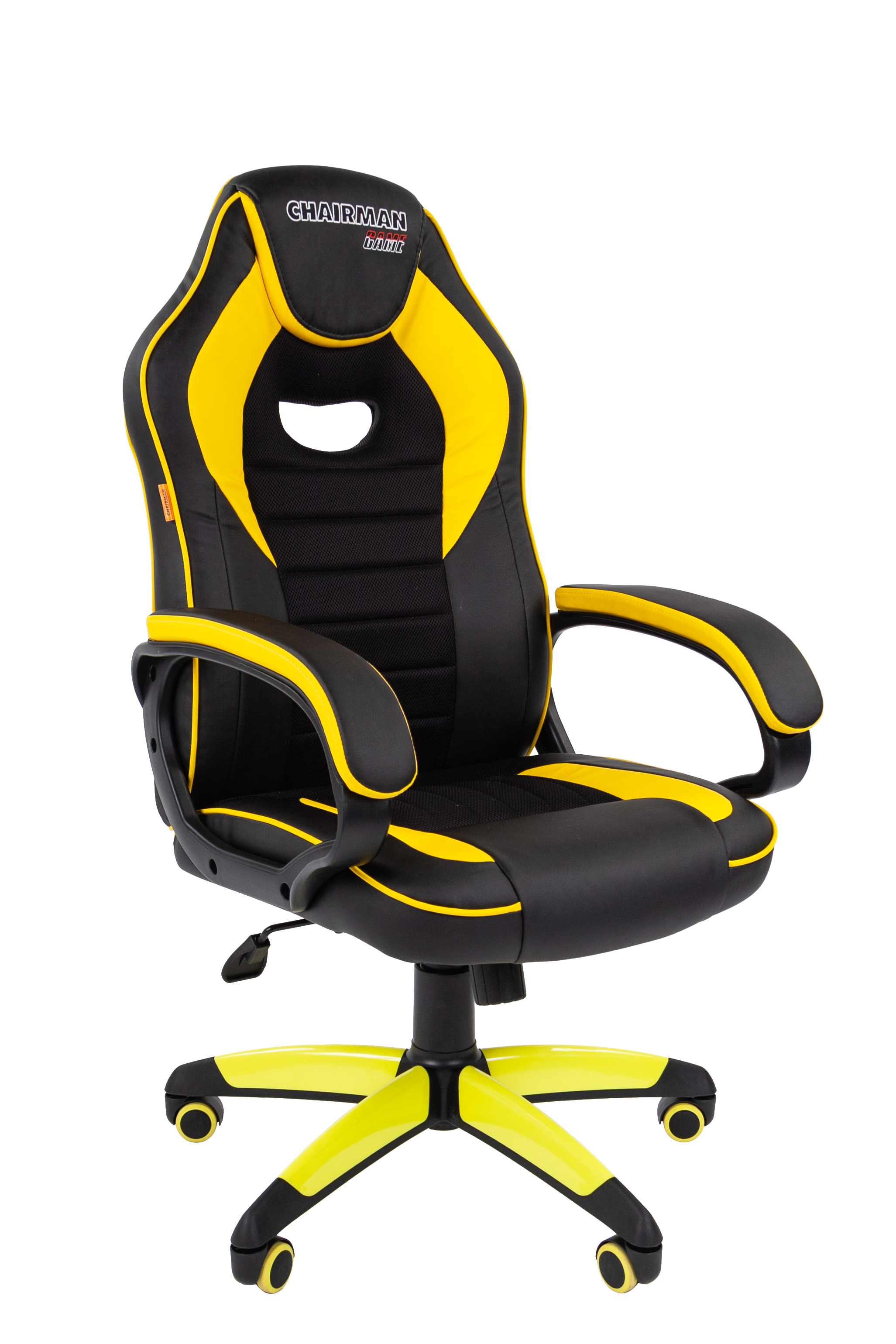 фото Игровое кресло chairman game 16 00-07028514, желтый/черный