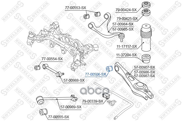 фото Сайлентблок stellox 7700506sx