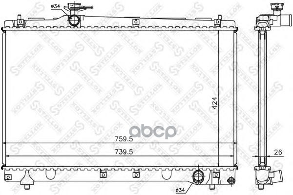 

Радиатор системы охлаждения Stellox 1026320SX