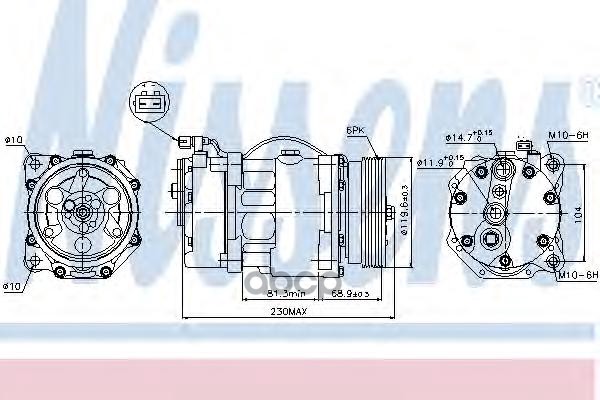 Компрессор кондиционера Nissens 89040