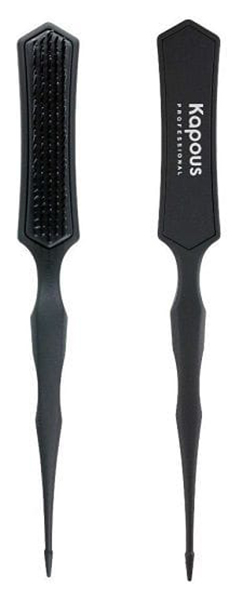 Расческа Kapous Professional узкая трехуровневая, черная, 1 шт dewal professional резинка для волос с крючком черная 2 шт уп