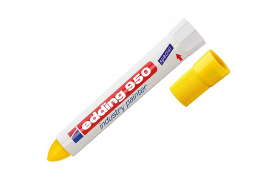 Восковый маркер Edding E-950 8-10мм желтый